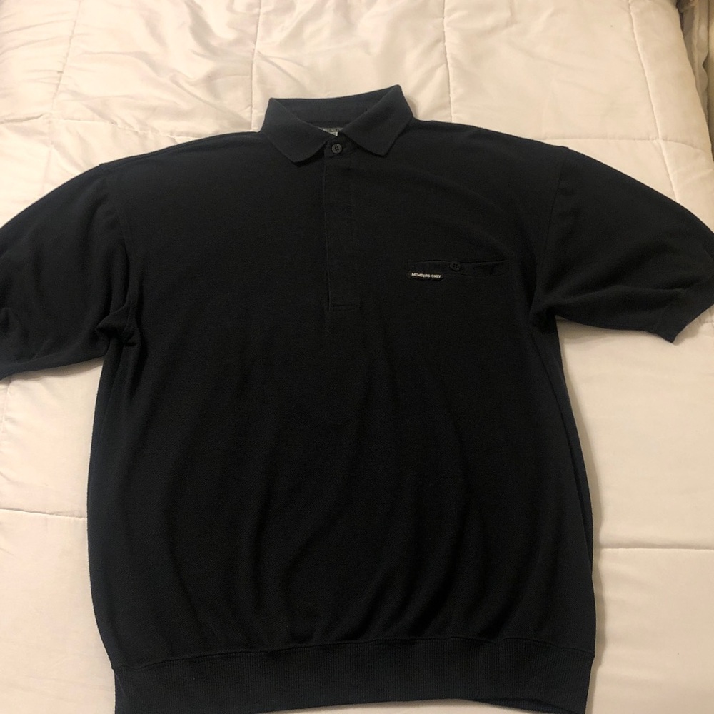 Members Only Polo Shirt, Charcoal black